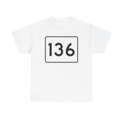 MA Route 136 (Massachusetts) (Road Sign) T-Shirt