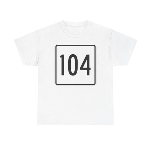 MA Route 104 square (Massachusetts) (Road Sign) T-Shirt