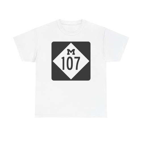 M-107 (Michigan) (Road Sign) T-Shirt