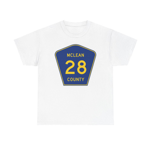McLean County 28 (Illinois) (Road Sign) T-Shirt