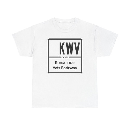 Korean War Veterans Pkwy Shield free (New York) (Road Sign) T-Shirt