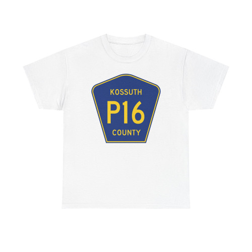 Kossuth County Route P16 IA (Iowa) (Road Sign) T-Shirt