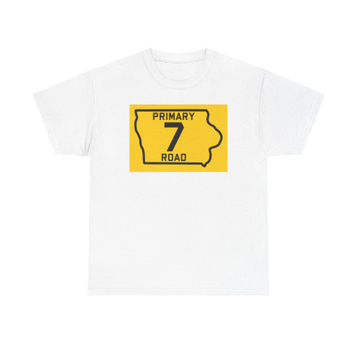 Iowa Primary 7 (Iowa) (Road Sign) T-Shirt