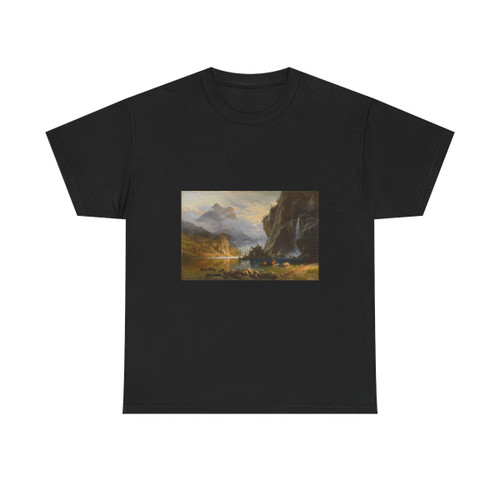 Albert Bierstadt (1830-1902) Indians Spear Fishing - T-Shirt