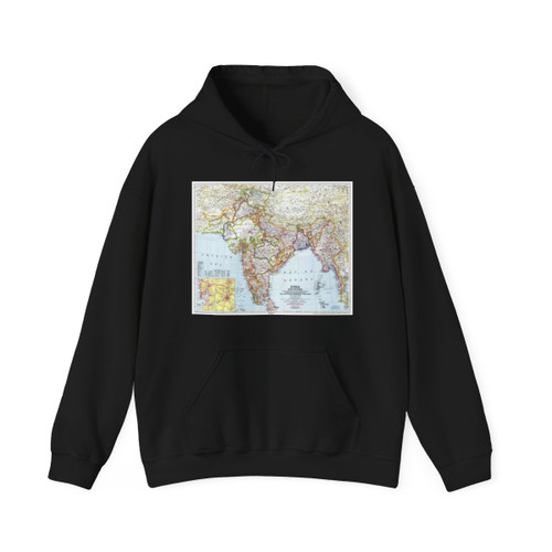 India and Burma (1946) (Map) Hoodie