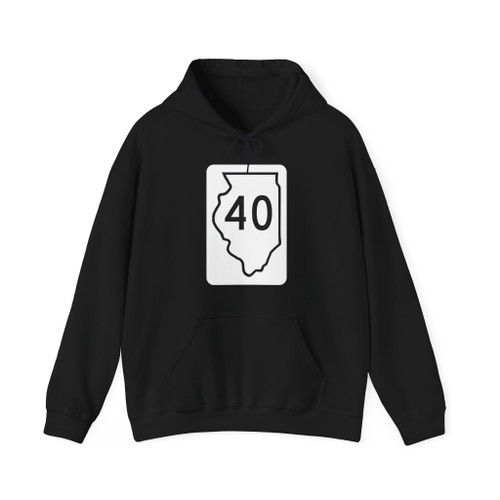 Illinois 40 1950 (Illinois) (Road Sign) Hoodie