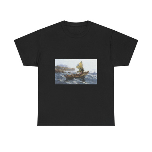 Hans Dahl (1849-1937)  Kvinne, mann og barn i oselver - T-Shirt