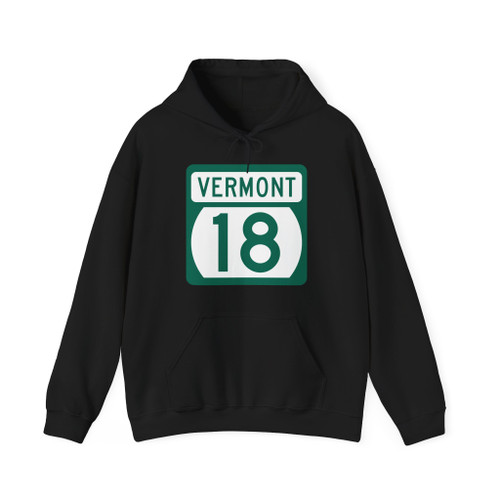 Vermont 18 (Vermont) (Road Sign) Hoodie
