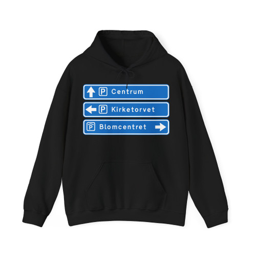 Denmark road sign F33 2 (Denmark) (Road Sign) Hoodie