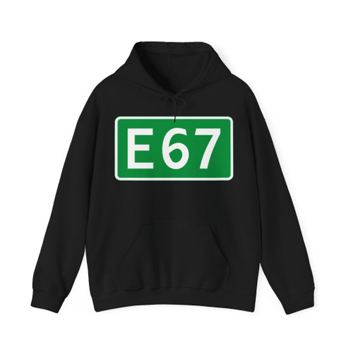 E67-LT (Lithuania) (Road Sign) Hoodie
