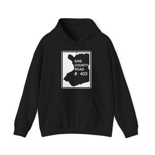 Erie County 403 NY (New York) (Road Sign) Hoodie