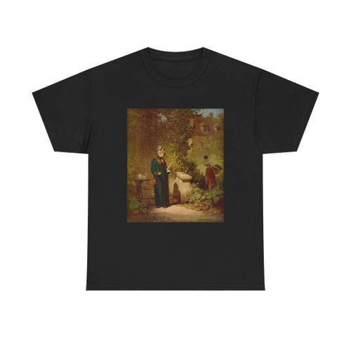 Carl Spitzweg (1808-1885) Newspaper reader in the garden - oil on Canvas 1847 - T-Shirt