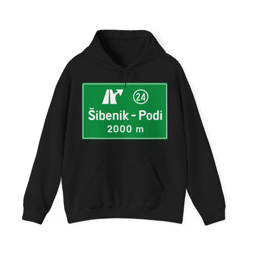 Prometni znak D01alt-62 (Croatia) (Road Sign) Hoodie