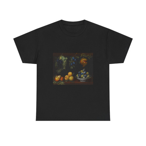 Circle of The Master of Hartford (17th Century) - A Still Life with Figs, Peaches, Grapes, Plums, Mushro-0 - T-Shirt