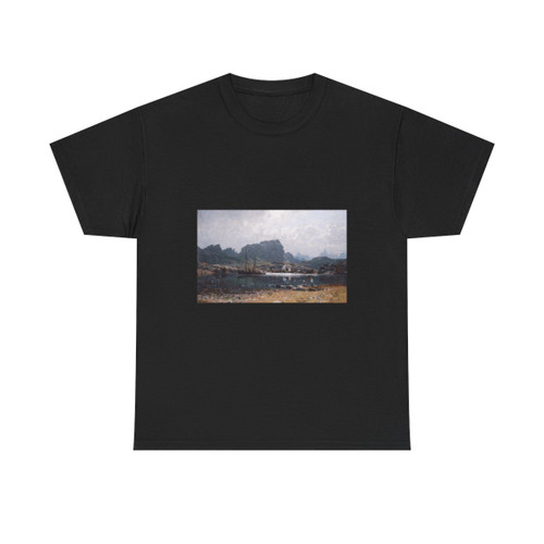 Adelsteen Normann (1848-1918) Fishing Village in northern Norway - 1880 - T-Shirt