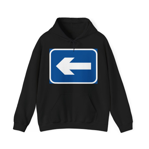 UAE One Way Street Left (United Arab Emirates) (Road Sign) Hoodie