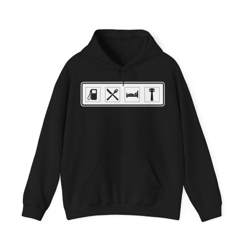 Zusatzzeichen 1010-15 - Information Leistungsumfang zu Zeichen 448.1 StVO 2017 (Germany) (Road Sign) Hoodie