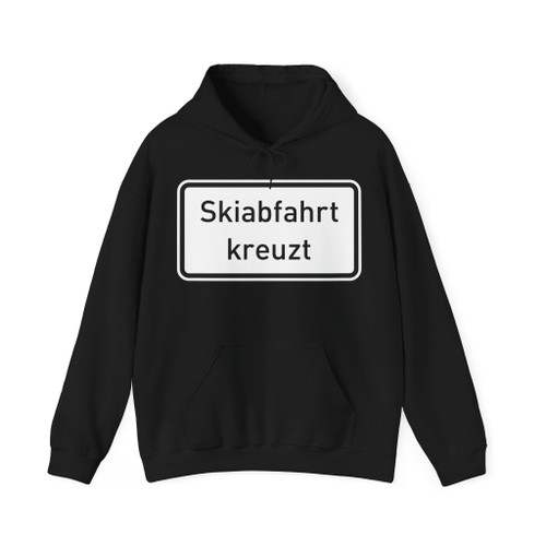 Zusatzzeichen 1007-55 - Skiabfahrt kreuzt 600x330 StVO 2017 (Germany) (Road Sign) Hoodie