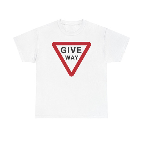 Barbados give way sign (Barbados) (Road Sign) T-Shirt