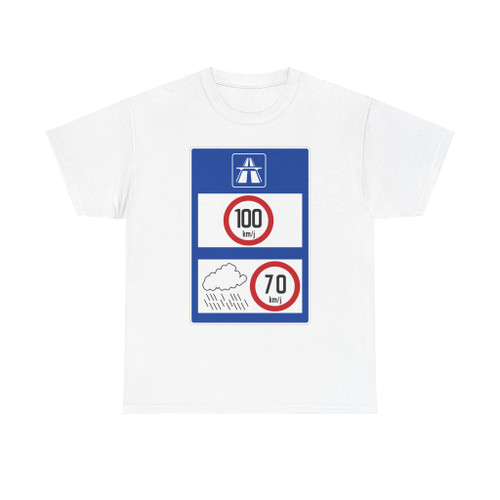Brunei road sign - Speed Limit in expressway (Brunei) (Road Sign) T-Shirt