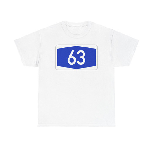 Bundesautobahn 63 number (Germany) (Road Sign) T-Shirt