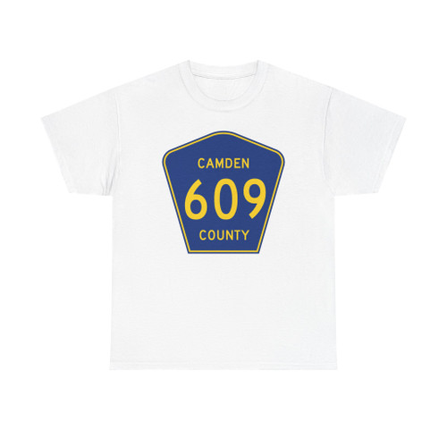 Camden County 609 (New Jersey) (Road Sign) T-Shirt