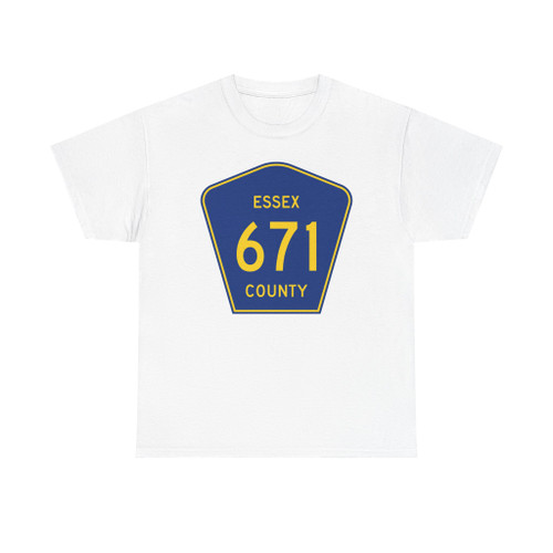 Essex County Route 671 NJ (New Jersey) (Road Sign) T-Shirt