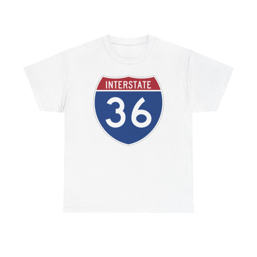 I-36 (United States) (Road Sign) T-Shirt