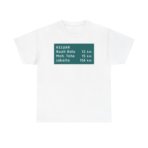 Indonesian Road Sign Toll road distance (Indonesia) (Road Sign) T-Shirt