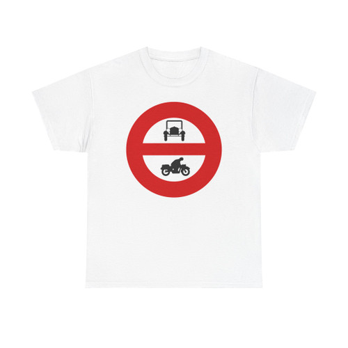 Italian traffic signs - circolazione vietata a 2 categorie early (Italy) (Road Sign) T-Shirt