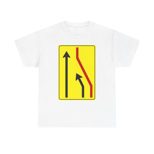 Italian traffic signs - segnale di corsia chiusa chiusura corsia di destra figura II 411-a (Italy) (Road Sign) T-Shirt
