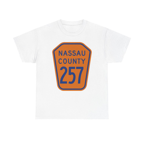 Nassau County 257 NY (New York) (Road Sign) T-Shirt