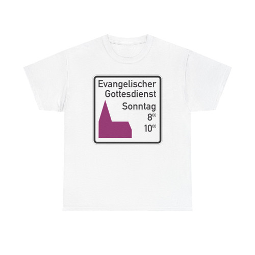 Nichtamtliches Hinweiszeichen - Evangelischer Gottesdienst Ausführung seit 1982 (Germany) (Road Sign) T-Shirt