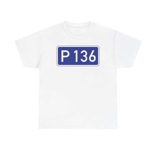 P136-LV (Latvia) (Road Sign) T-Shirt