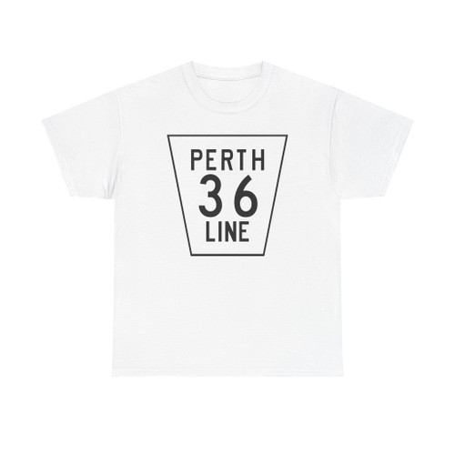 Perth County Line 36 (Canada) (Road Sign) T-Shirt