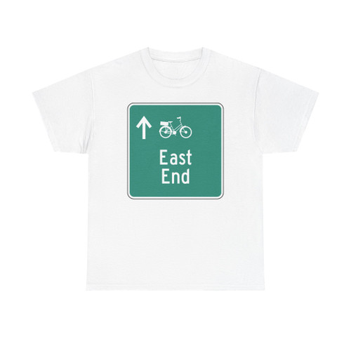 Provincetown MA DPW Directional bike sign - East End Ahead (Massachusetts) (Road Sign) T-Shirt