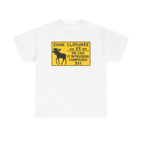 Québec DIV-005 (Canada) (Road Sign) T-Shirt