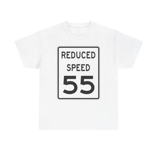 Reduced Speed 55 (United States) (Road Sign) T-Shirt