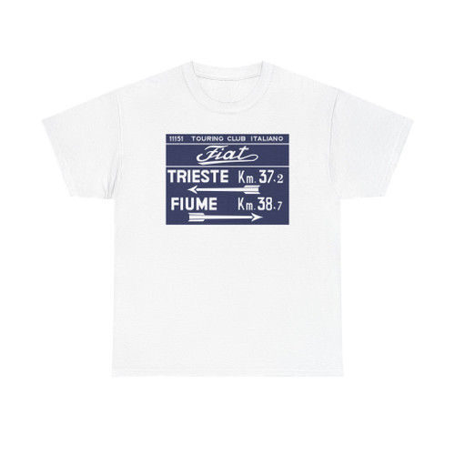 Segnale stradale italiano 1919 - TCI-FIAT - segnale di direzione esempio 1 (Italy) (Road Sign) T-Shirt