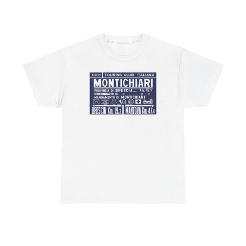 Segnale stradale italiano 1906 - TCI - cartello di località Montichiari (Italy) (Road Sign) T-Shirt