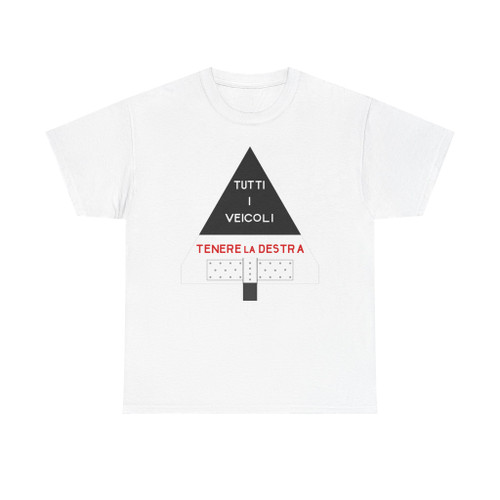 Segnale stradale italiano - RACI - retro segnale di pericolo (Italy) (Road Sign) T-Shirt