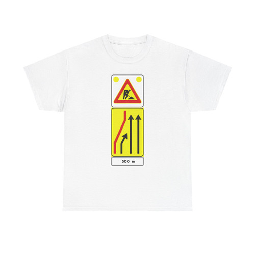 Segnale stradale italiano - presegnale di cantiere mobile figura II 399a - formato ridotto (Italy) (Road Sign) T-Shirt