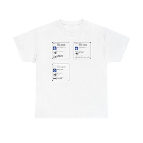 Segnale stradale italiano - esempi pannelli divieti ed eccezioni (Italy) (Road Sign) T-Shirt