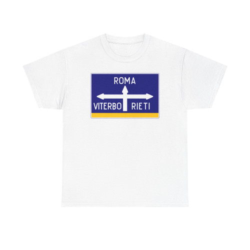 Segnale stradale italiano 1936 - segnale di preavviso di bivio versione 2 (Italy) (Road Sign) T-Shirt