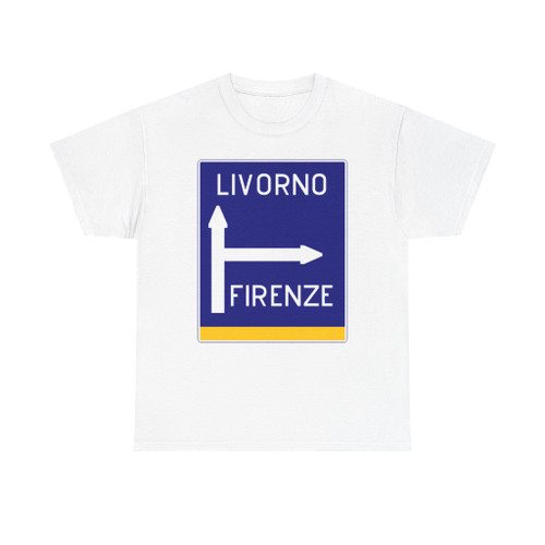 Segnale stradale italiano 1936 - segnale di preavviso di bivio versione 3 (Italy) (Road Sign) T-Shirt