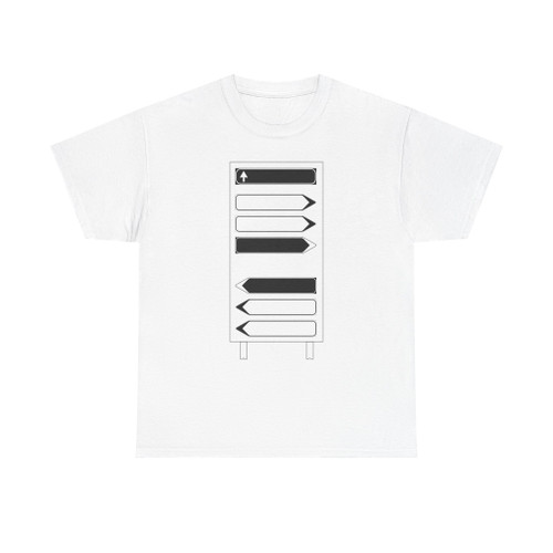 Schema segnaletico italiano 1971 - indicazione della direzione andare dritto figura 13 a (Italy) (Road Sign) T-Shirt