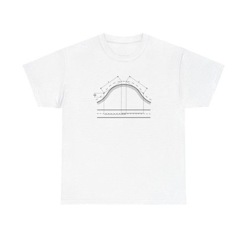 Schema segnaletico italiano 1964 - schema tracciamento mezzeria dosso molto accentuato (Italy) (Road Sign) T-Shirt