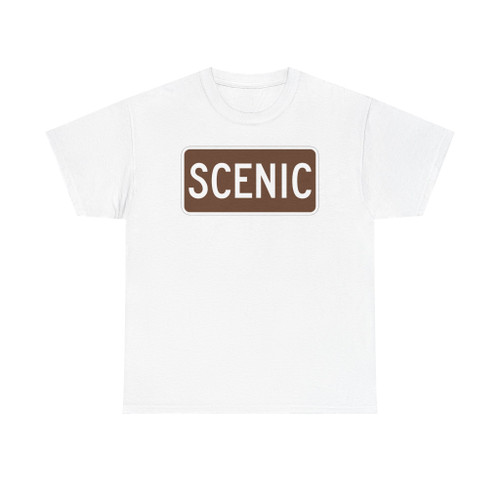 Scenic plate brown (United States) (Road Sign) T-Shirt