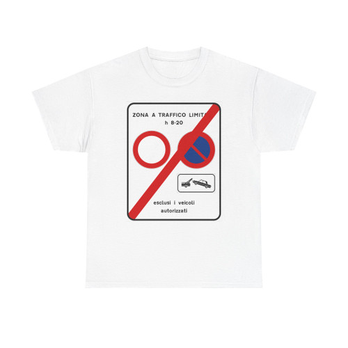 Segnale stradale italiano 1989 - fine zona a traffico limitato in determinata fascia oraria (Italy) (Road Sign) T-Shirt