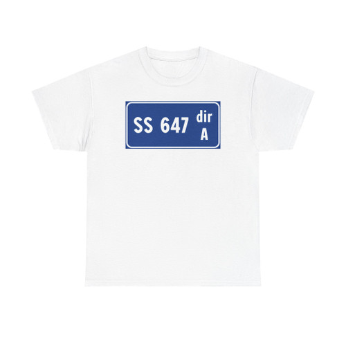 Strada Statale 647dir-A Italia (Italy) (Road Sign) T-Shirt